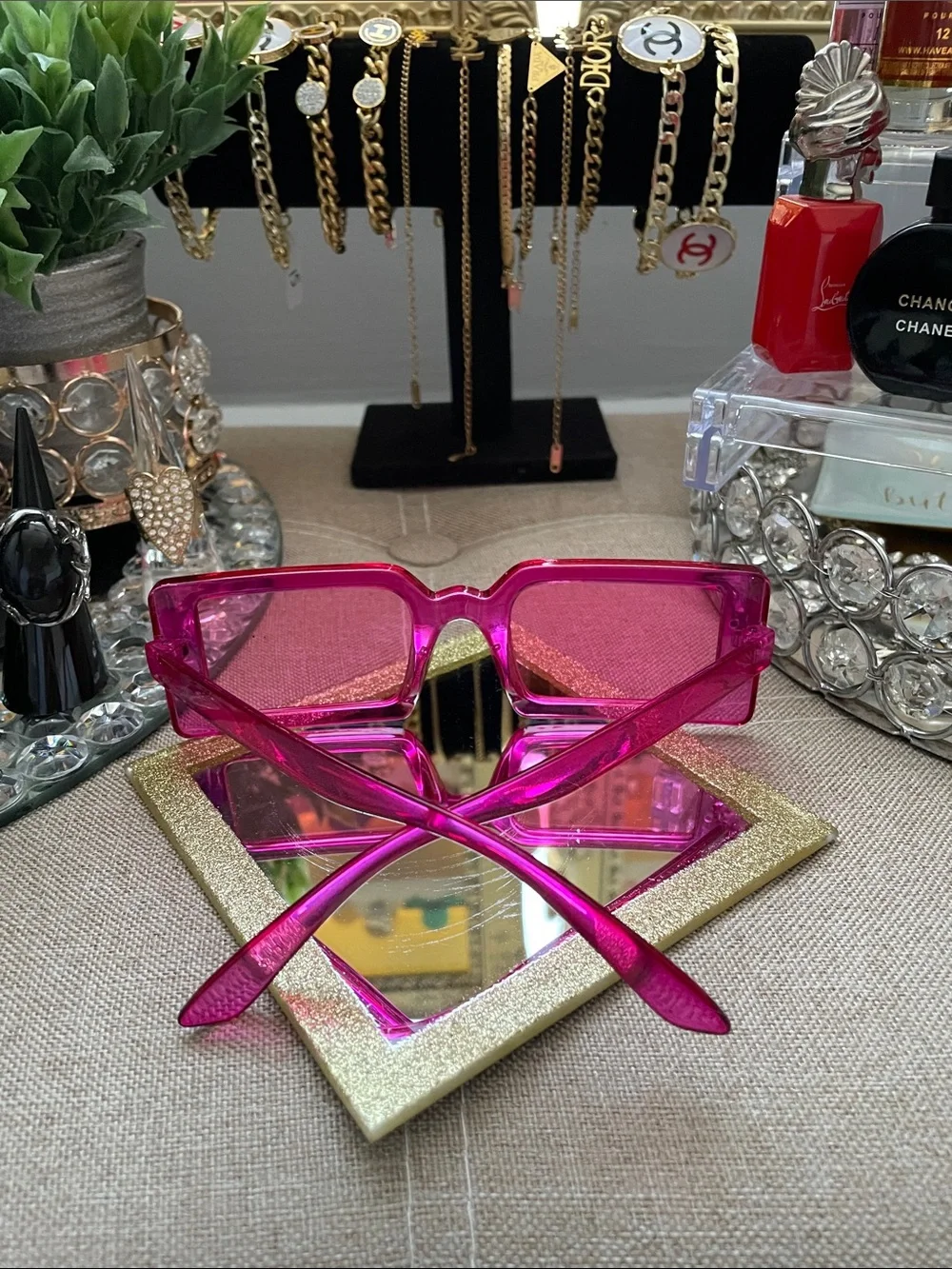 ✨💕Pink Rectangular Fashion Sunglasses💕✨NEW
